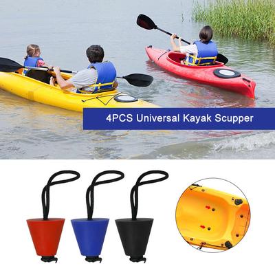 4PCS Best Universal Kayak Scupper Plug Kit Kayak Scupper Plug Kit Canoe Drain Holes Stopper Bung
