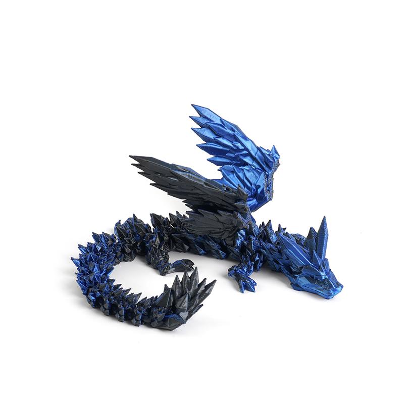 

3D Printed Dragon with Wings Gradient Dragon Movable Wing Dragons Interaction Creative Kid Gift Toys for Home Office Ornaments 14 cm