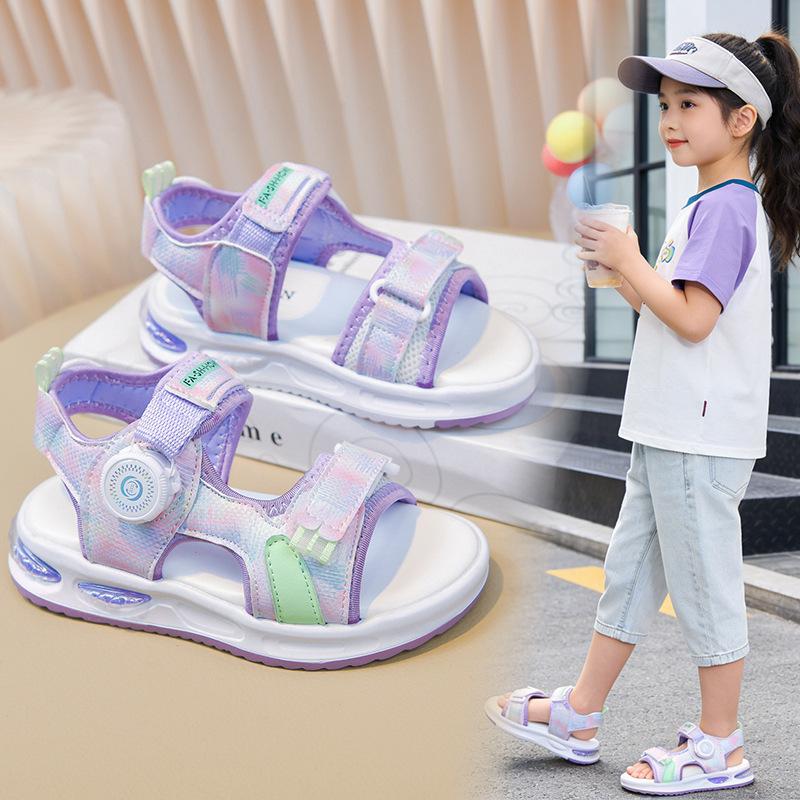 Sandali Estivi Morbidi da Bambina Scarpe da Spiaggia Sportive alla Moda Calzature Casual per Bambini Piccoli