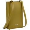 Calvin Klein Minimalist Daily Commuter Portable Versatile Leather Crossbody Phone Bag Medium Women bags Grass-Yellow 4F1016G-UW3