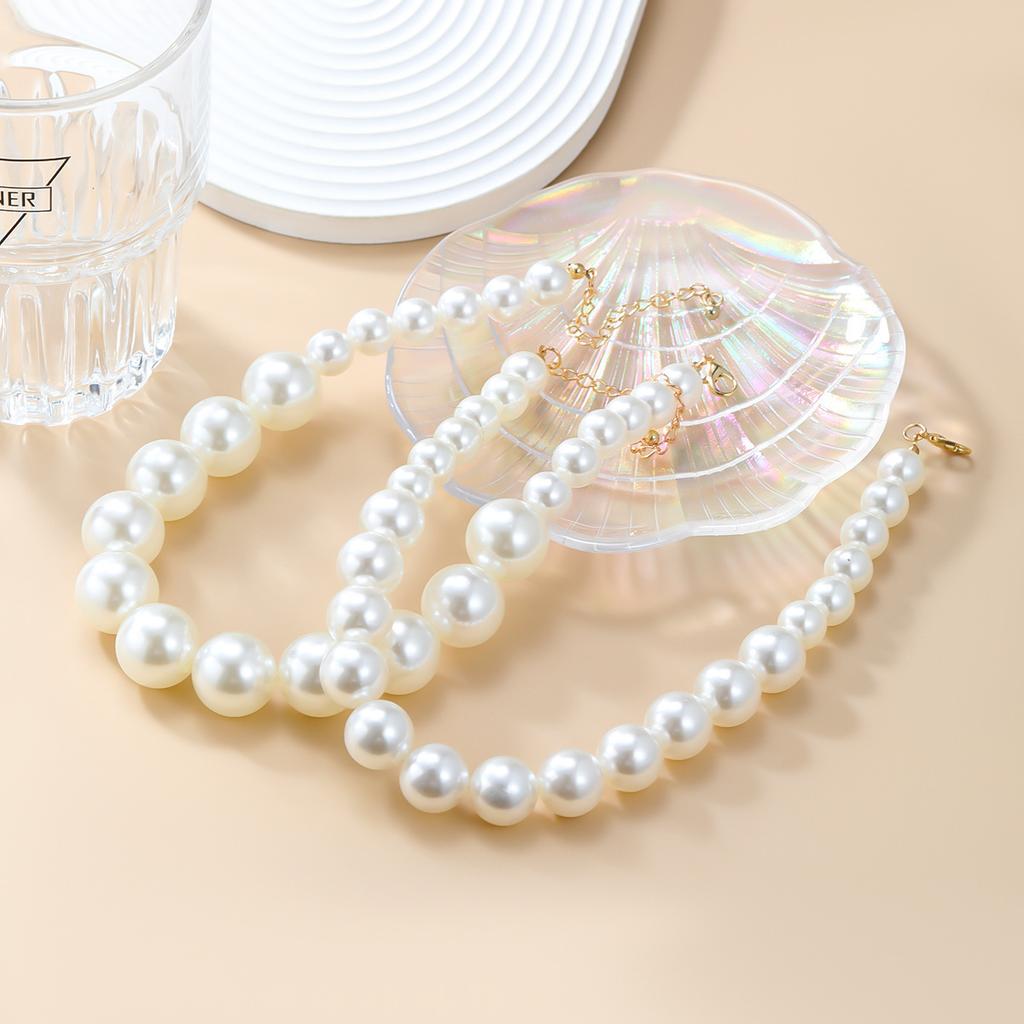 Exaggerated Cyber Multilayer Bead Punk Collar Clavicle Chain Geometric Bead Necklace Female Beads