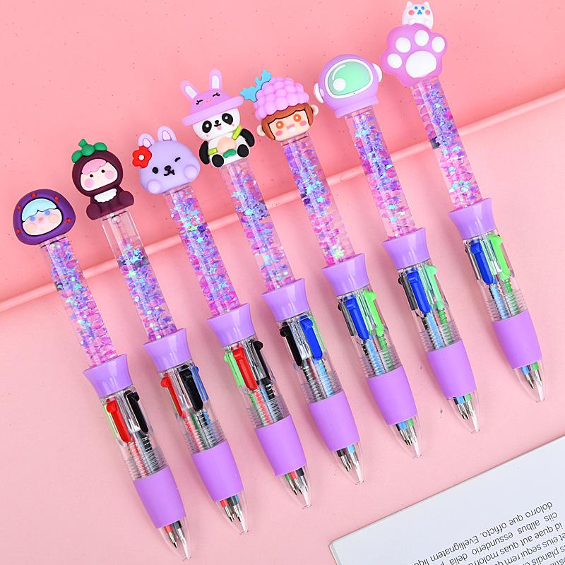 Cute Cartoon Multi-Color Ballpoint Pen - Creative Student Stationery Supplies
