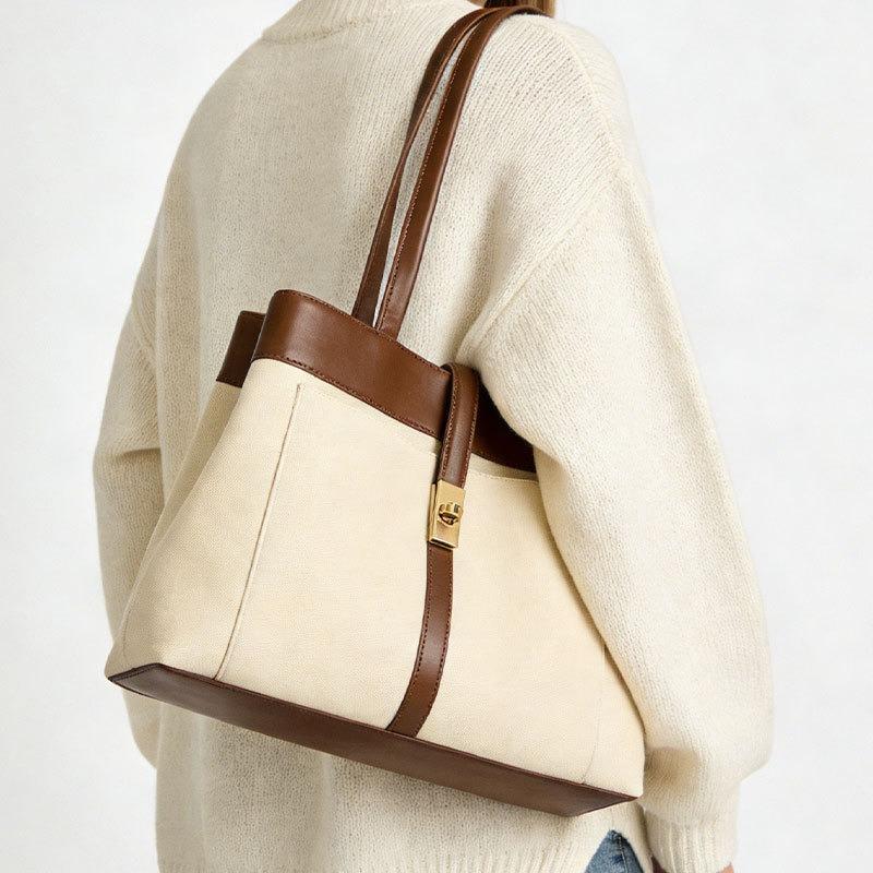 Tote bag women's new high-end shoulder bag design versatile women's bag large-capacity canvas bag