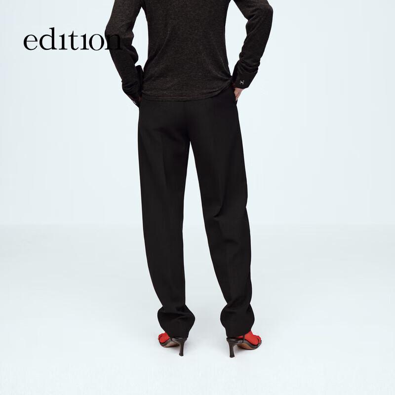 Edition 2024 Winter Elite Tapered Wool Blend Trousers with Belt