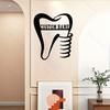 Custom Metal Sign Tooth Silhouette Surname Decor Hot Sale for Doorway Garden Home