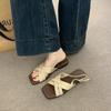 Fashion Open Toe Comfort Shoes for Women Roman Sandals Breathable Cross 2025 Summer Peep Retro Gladiator New Square Girls Flat Scandals