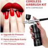 BHBL Airbrush Kit with Compressor Airbrush Kit Cordless Rechargeable with 0.3mm Nozzle and Cleaning Brush for Painting,Makeup