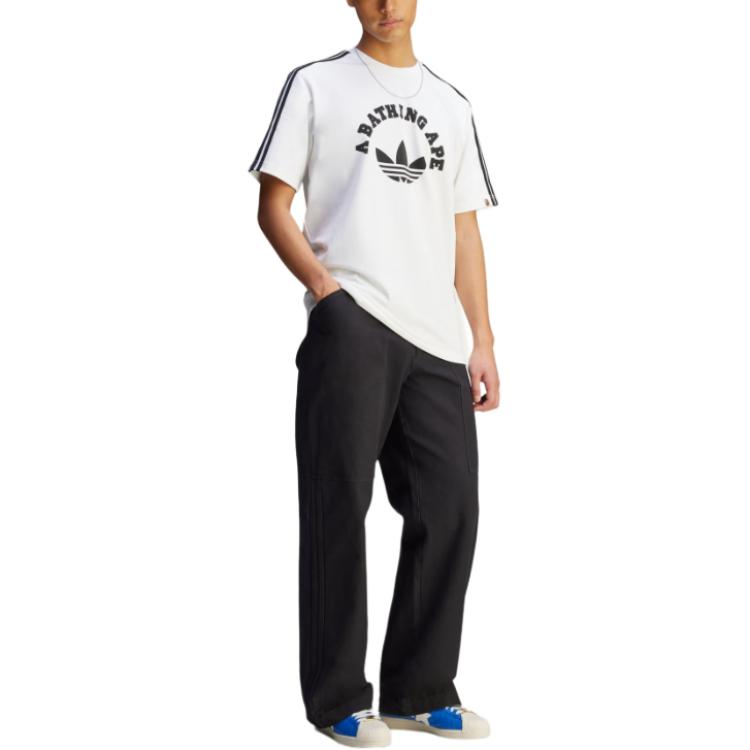 T-shirt BAPE x adidas Bianco/Nero Unisex Streetwear JN7120