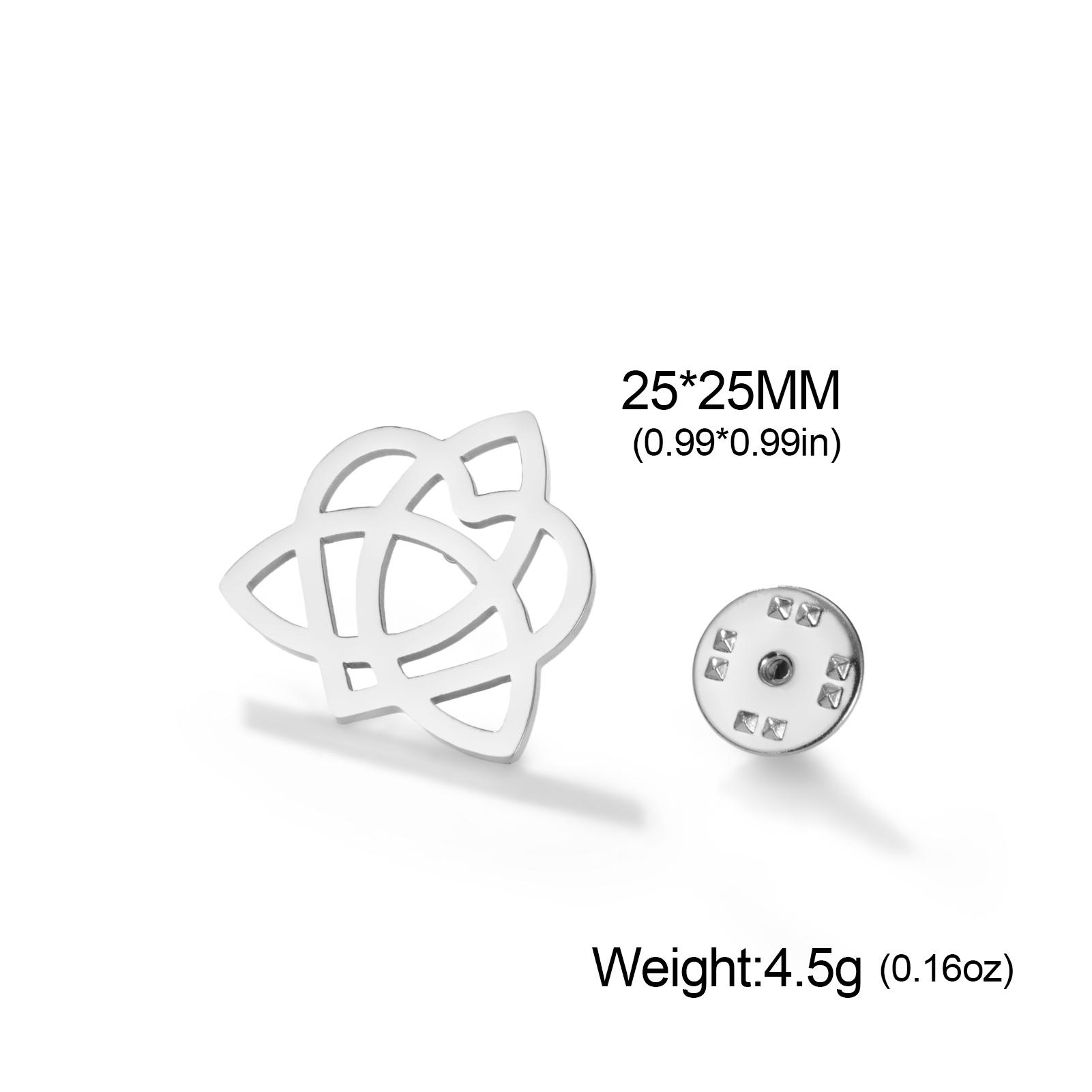 

LIKGREAT Celtics Knot Brooch for Women Men Irish Shirt Suit Badge Pin Stainless Steel Amulet Vintage Clothing Accessories Gifts