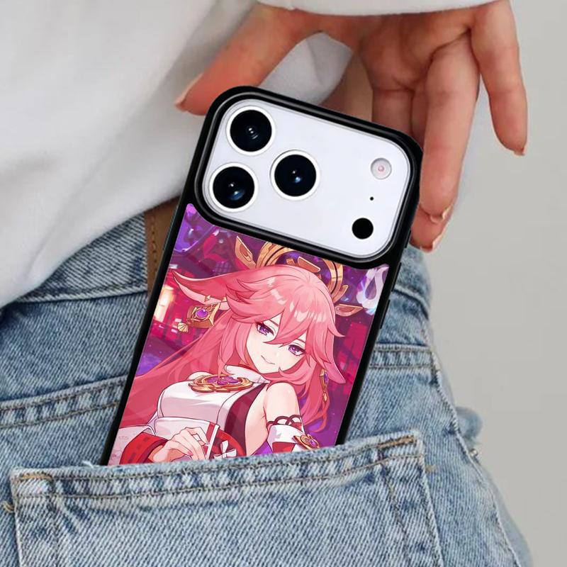 Yae Miko Genshin Impact Phone Case for iPhone 17ProMax 12 13 14 15 16e 17 Pro Max Plus Air Cover