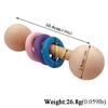 Organic Wood Montessori Styled Baby Rattle Perfect Grasping Teething Toy for Toddlers Paint
