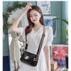 1Pc Women's Genuine Leather One-Shoulder Messenger Bag -  Fashion, Cowhide Pillow Bag with Wide Strap