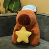 Cute Moon Star Sleeping Hat Capybara Cartoon Plush Toy For Children Gift