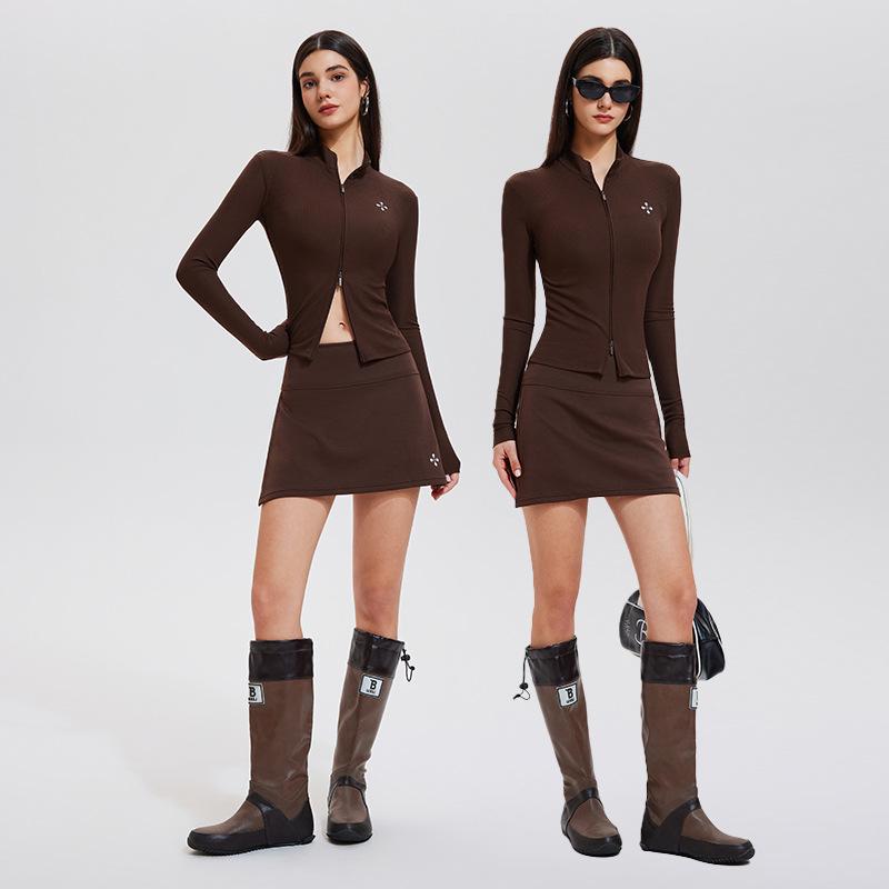 

Summer Ice-Sensation Sun Protection Jacket & Slimming Nude-Feel Skirt Set for Women M