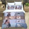 Ensembles de literie imprimés de la chanteuse Ariana Grande Ensemble exquis de fournitures de lit Housse de couette Ensemble couette Ensemble de literie Cadeau d'anniversaire de luxe