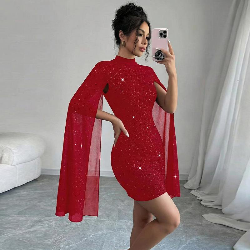 New Elegant Slim-Fit Dress 2026 Women's Fashion Solid Color Bodycon Dress