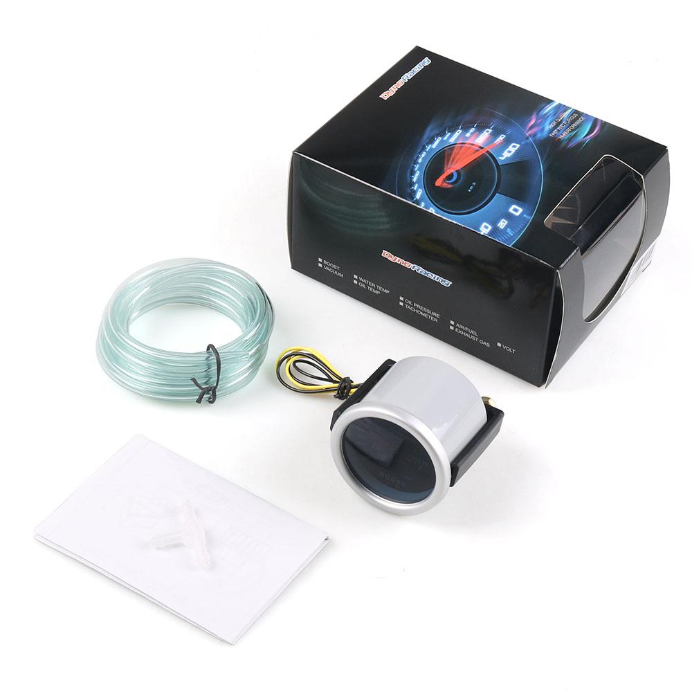 Dynoracing 2'' 52mm Universal Smoke Len Turbo Boost Gauge PSI Pointer Boost Gauge 12V LED Digital Gauge Meter Car Gauge