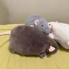 40/55/90cm Tier-Simulation Stofftier Grau Braun Maus Ratte Plüschtier Maus Puppe Cartoon Plüsch Blume Ast Rattenpuppe Weich