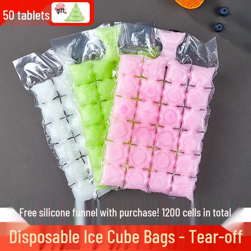 

SHUANG YU Disposable Self-Sealing Ice Cube Bags (50 Pcs)