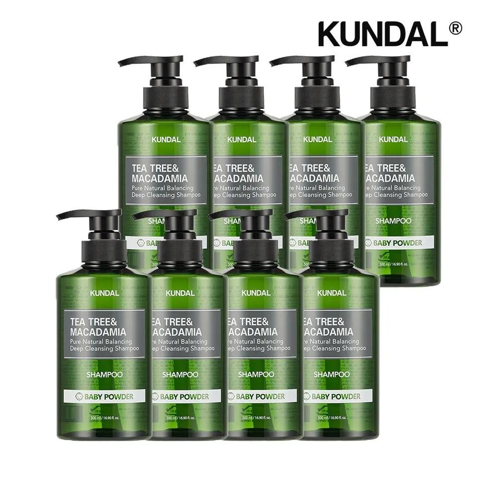 

KUNDAL Tea Tree & Macadamia Deep Cleansing Shampoo for Oily Hair Baby Powder 500ml x 8