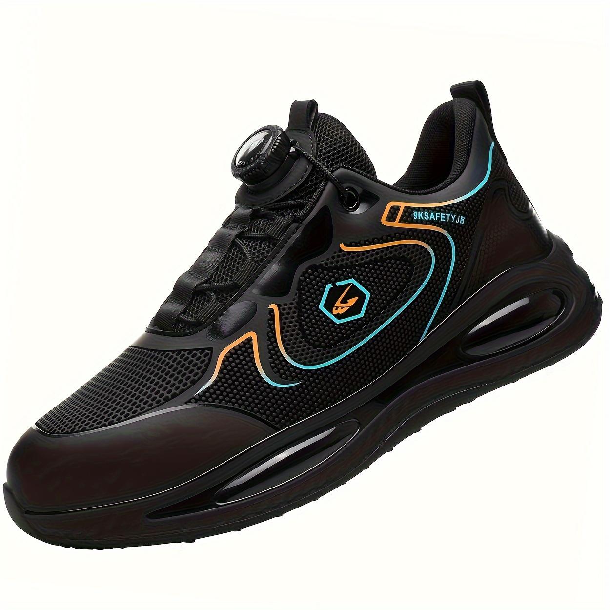 

Защитная обувь для мужчин и женщин, рабочая обувь со стальным носком, легкие защитные кроссовки с вращающейся кнопкой и защитой от ударов, рабочие защитные ботинки 48 разноцветный