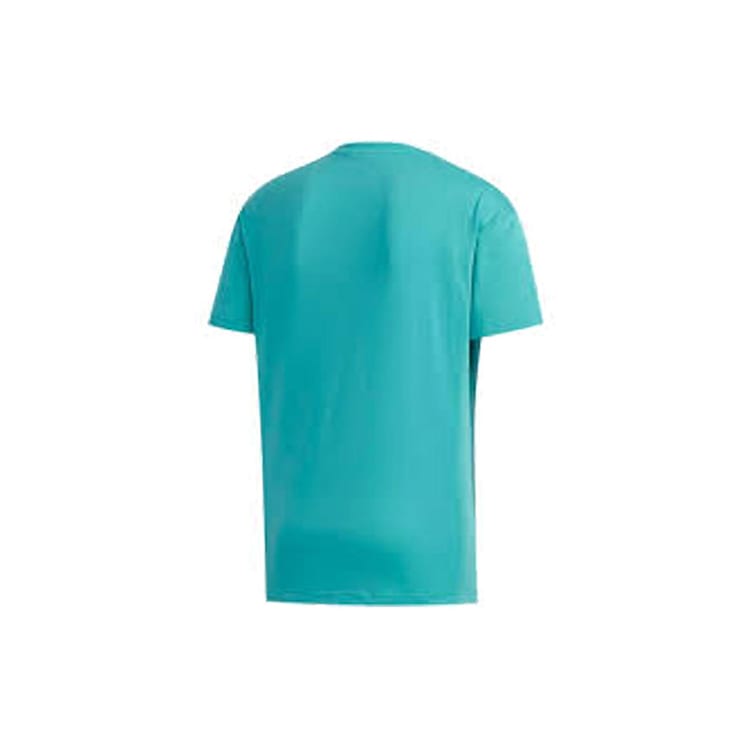 Adidas T Shirts Men's Green Crew Neck Moderate Straight Fit FM9363