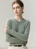 Women's 100% Cashmere V-Neck Knit Sweater - Warm, Loose, Long Sleeve Pullover for Autumn/Winter