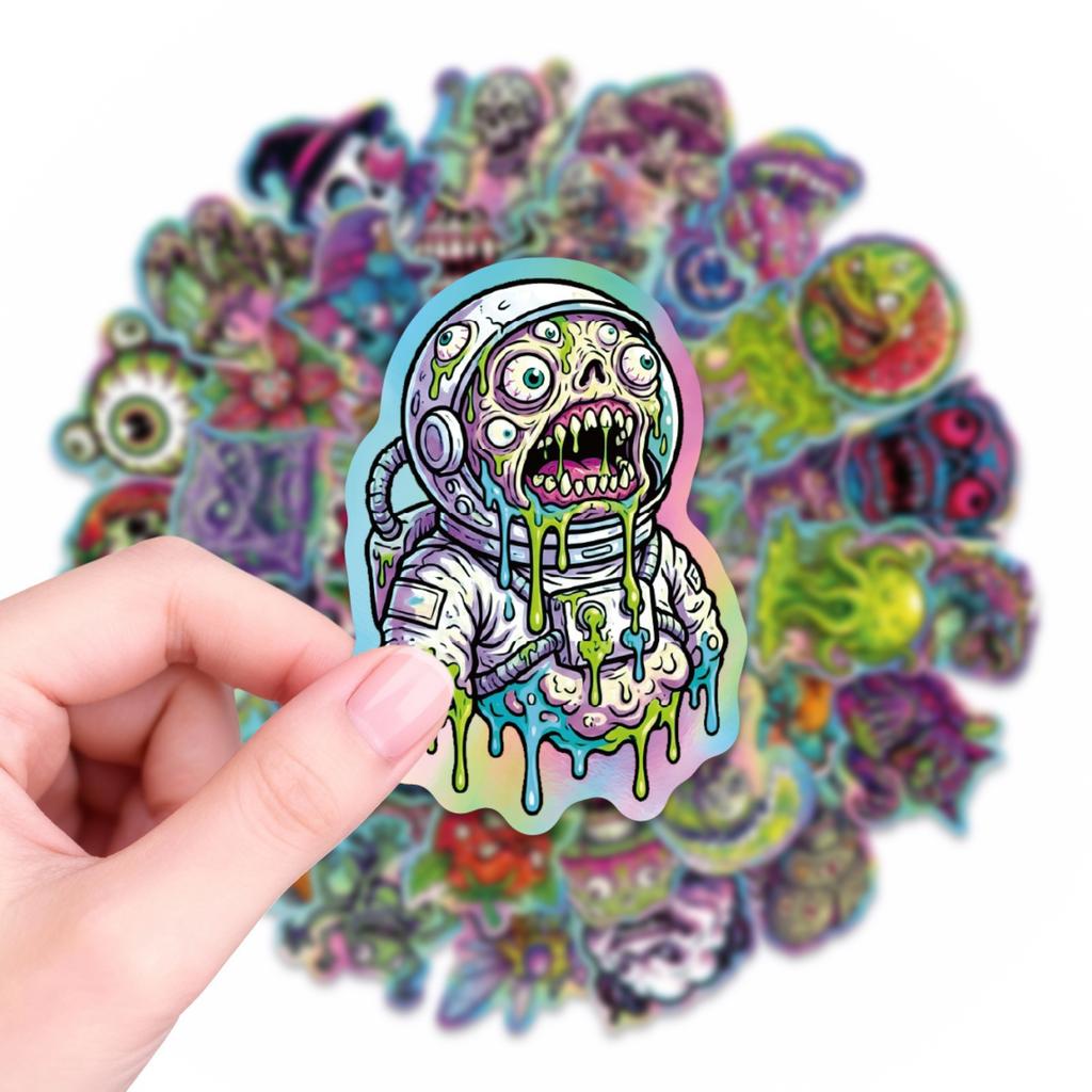50/100 Pcs Dark Gothic Horror Skull Monster Stickers Adult Waterproof PP for Helmet Skate Car Suitcase Phone Laptop Decals