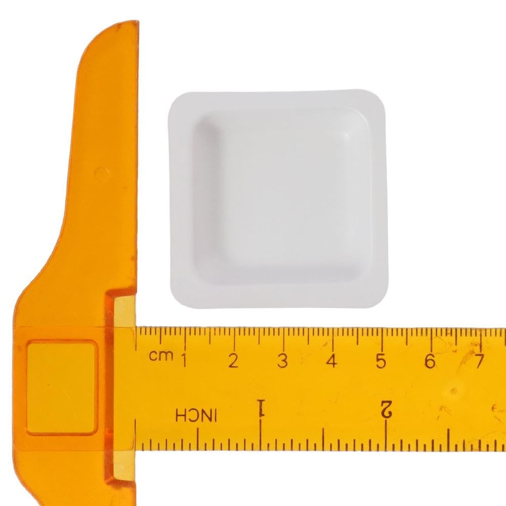 Wiegeschalen 100 Stück Kunststoff Neu Weiß Quadratische Schale Laborausrüstung 7 ml Wiegeschiffchen-Set Messen Aufbewahren Pulver Flüssigkeiten