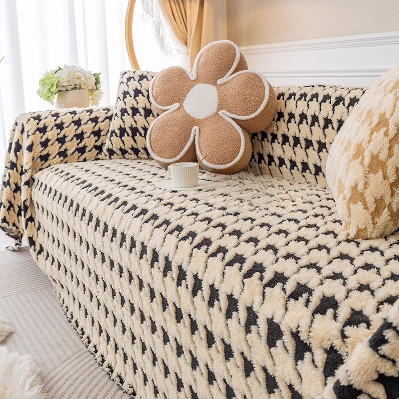 Sofa Cover Cloth Full Cover Sofa Cover Sofa Cover Thickened Fleece Sofa Cover Towel
