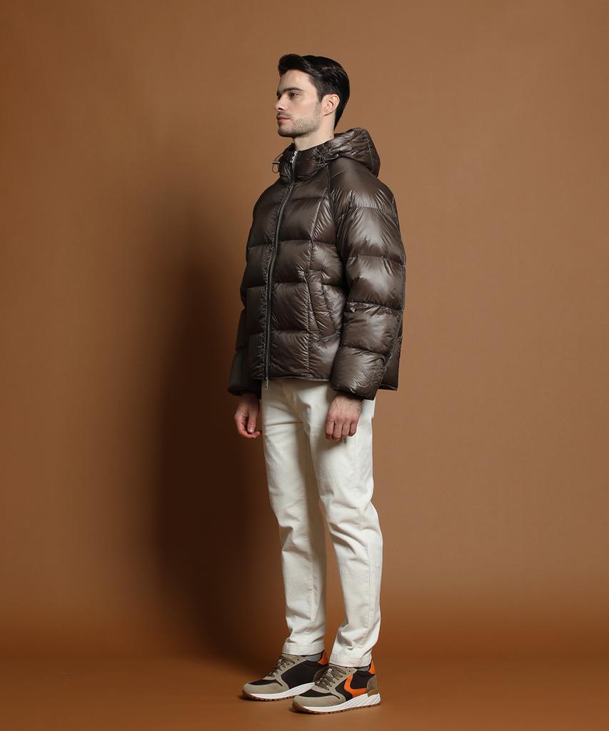 Panicale Brown Lightweight Duck Down Padded Jacket