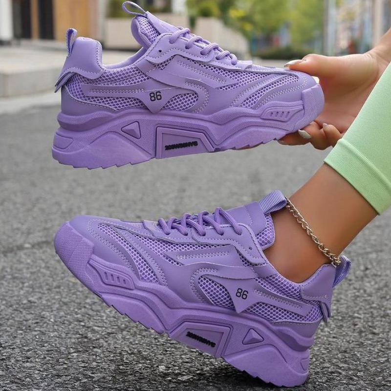 Fashion Women Pink Platform Sports Shoes Thick Sole Chunky Casual Shoes Women Spring Tennis Fashion Slip On Outdoors Walking Sneakers