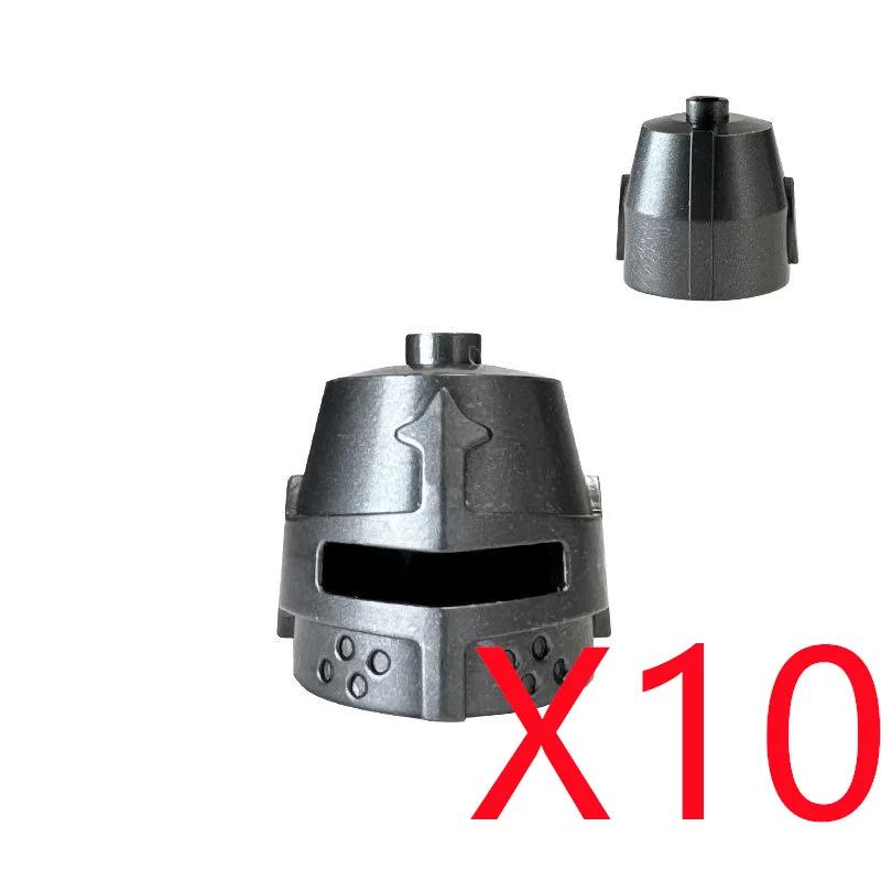 Medieval Knight MOC Building Block Helmet Mask Soldier Weapon Short Trident Shoulder Armour Vest Gun Hoe Axe Sword Toy Gift K049