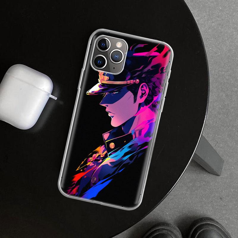 JoJo's Bizarre Adventure Kujo Jotaro Phone Case Cover for iPhone 11 12 13 Mini 14 15 Plus 16 Pro Max 17 Air 7 8 + SE Art Customi