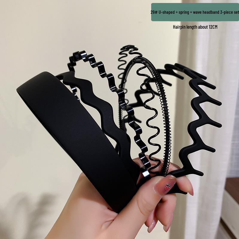 Women's Non-Slip Milk Coffee Hair Hoop: Versatile Headband & Tidying Clip for Travel