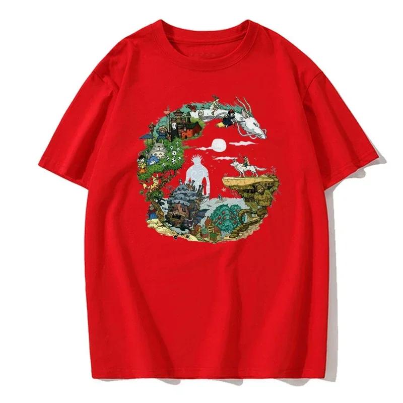 Anime Pattern Printed Men's T-shirt Large Cotton T-shirt High Quality Brand T-shirt Street Loose T-shirt