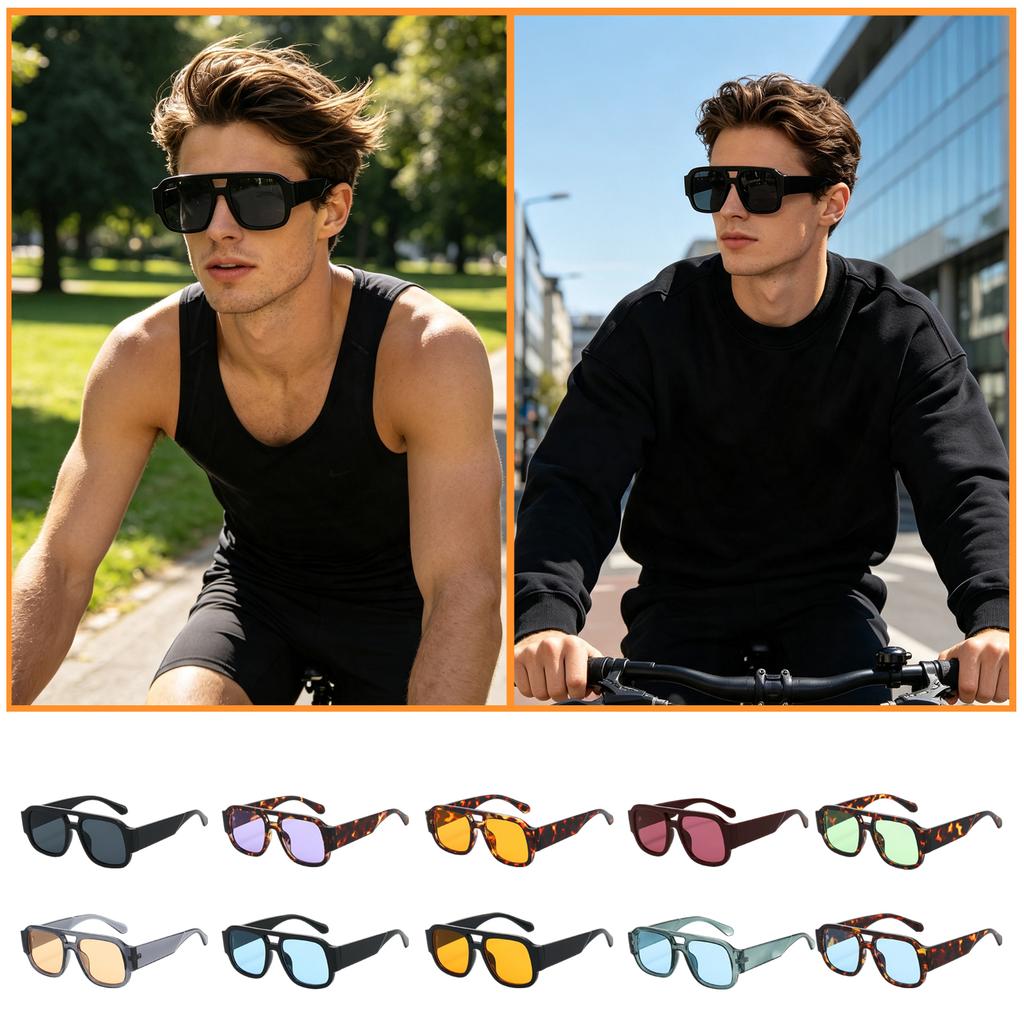 Unisex Double Sunglasses with for Outdoor Sports Casual Stylish