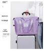 Unisex Expandable Large-Capacity Travel Duffel Bag with Wheels, Foldable Boarding Luggage for Business Trips and Shopping.