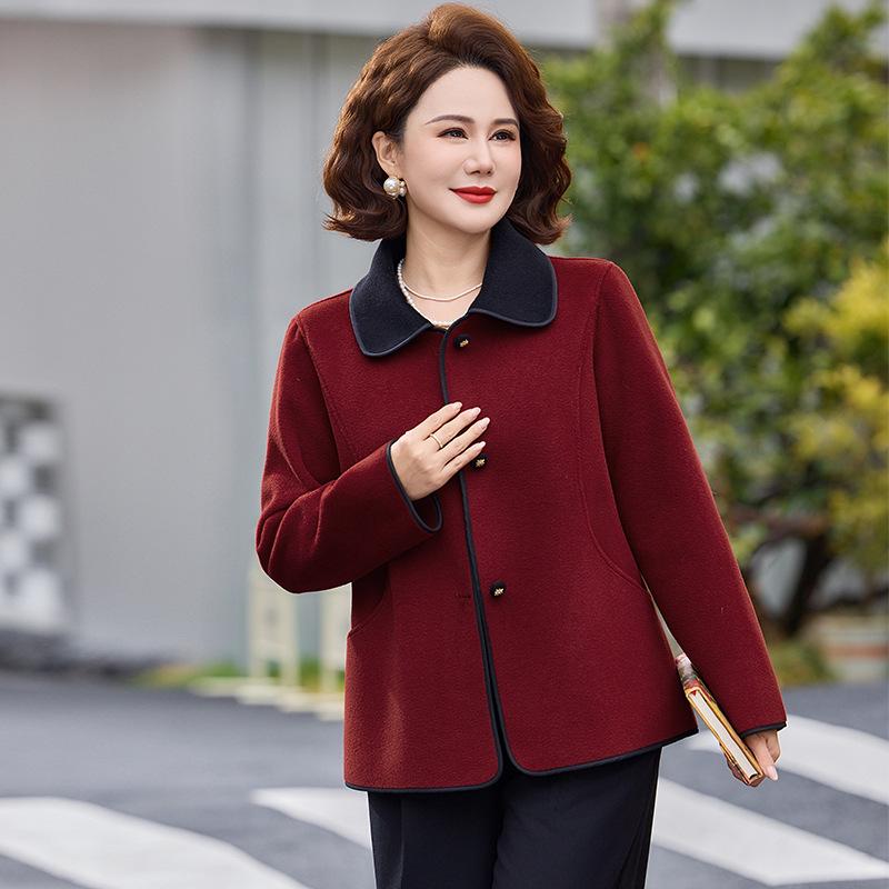 

Spring Style Women s Lapel Jacket for Middle-Aged & Elderly Mothers 3XL (120-135 lbs)