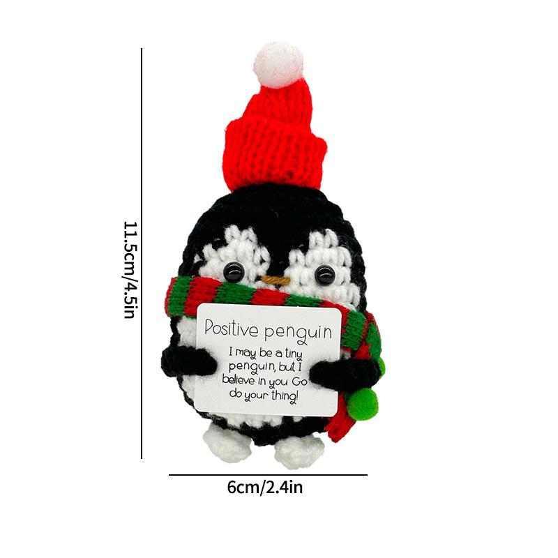 Crochet Positive Energy Dolls Cute Mini Pocket Hug Knitted Potatoes Handwoven Figurine Crafts Kawaii Crochet Animals Xmas Gifts