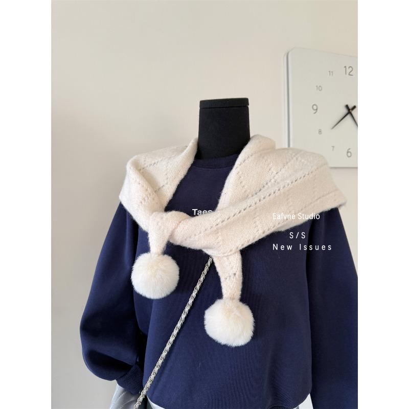 A New Triangular Scarf for Women A Versatile Pilling  and A Student Knitted Woolen Scarf Shawl for Warmth