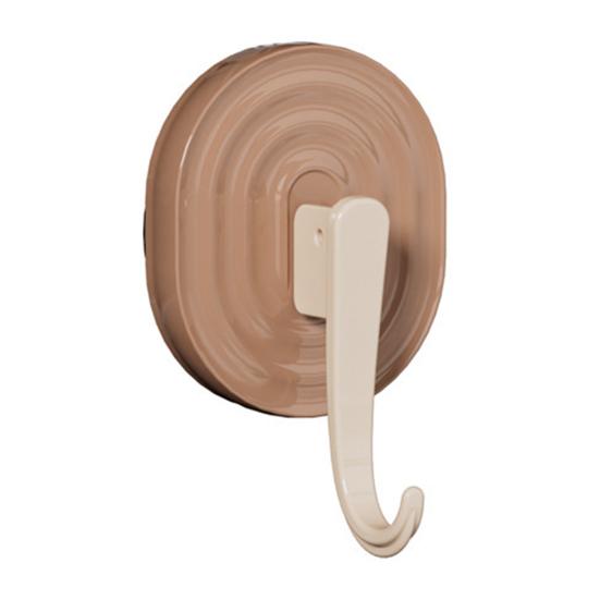 

1/4Pcs Suction Cup Hooks Strong Load-Bearing Retro Wood Grain Design No Drilling Installation