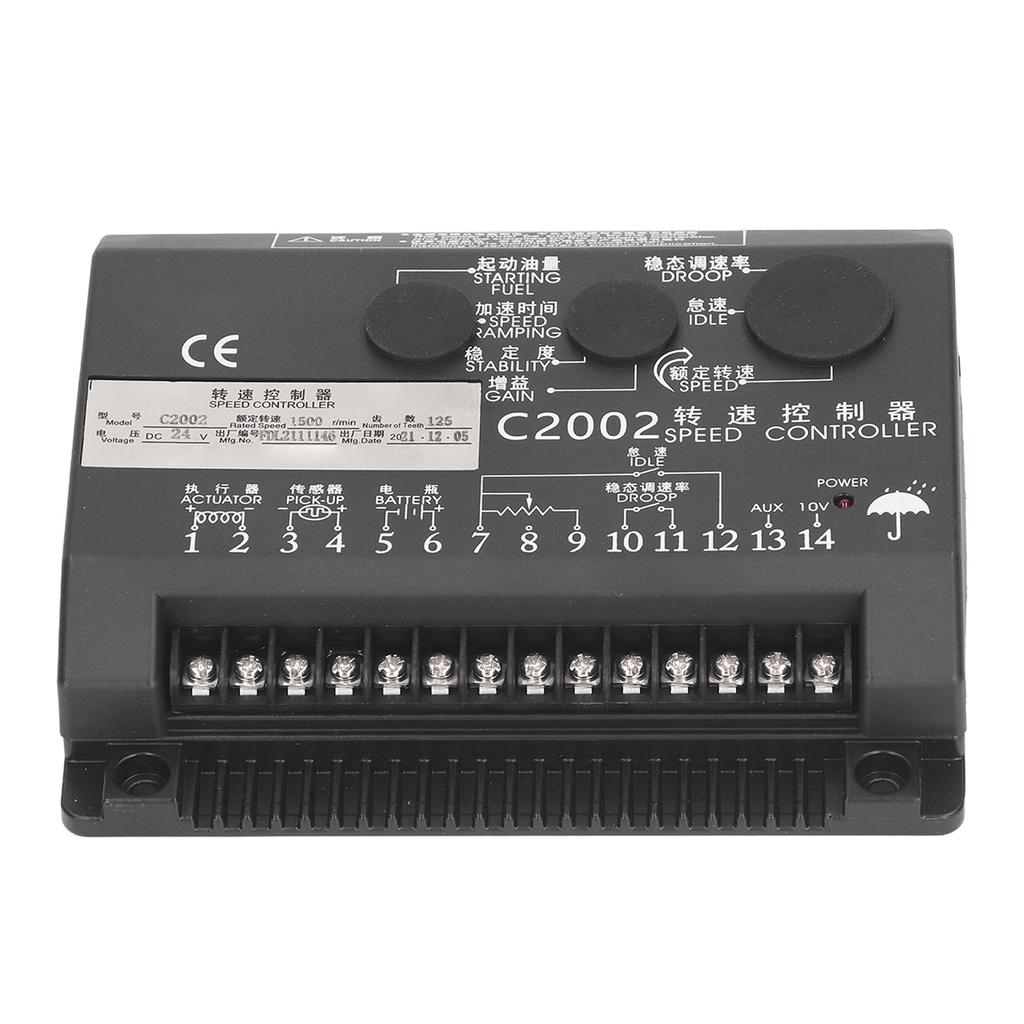 DC 24V Electronic Engine Speed Controller High Stability Diesel Generator Set Speed Governor C2002