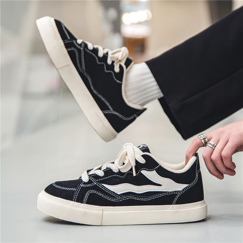 canvas spring and autumn new summer breathable casual board shoes student cloth shoes sports black trendy shoes