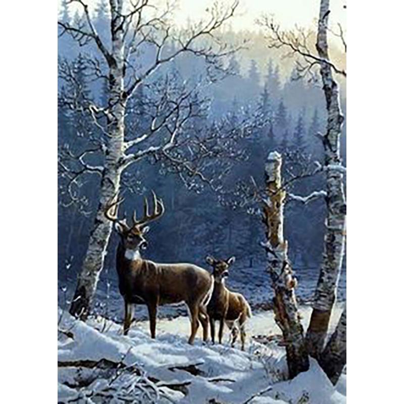 DIY Snow Scenery 5D Diamond Painting Full Round Drill Winter Landscape Diamond Embroidery Mosaic Rhinestone Home Decor Gift