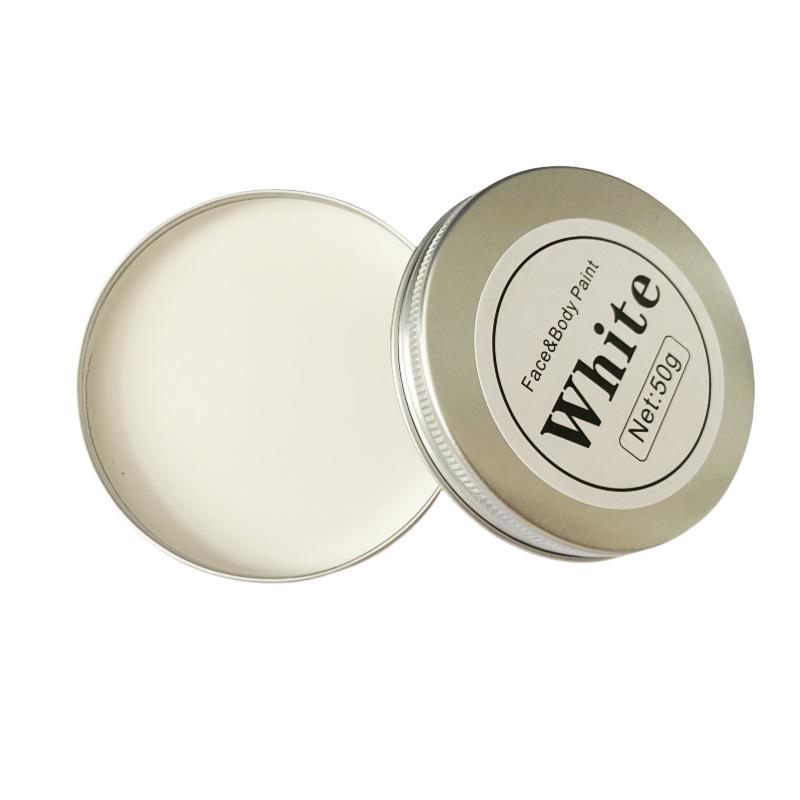 

50ml Black & White Oil-Based Face Paint Set - Aluminum Box for Halloween & Ghost Festival