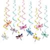 Insect Theme Birthday Party Decor Set With Colorful Dragonfly Flags Spiral And