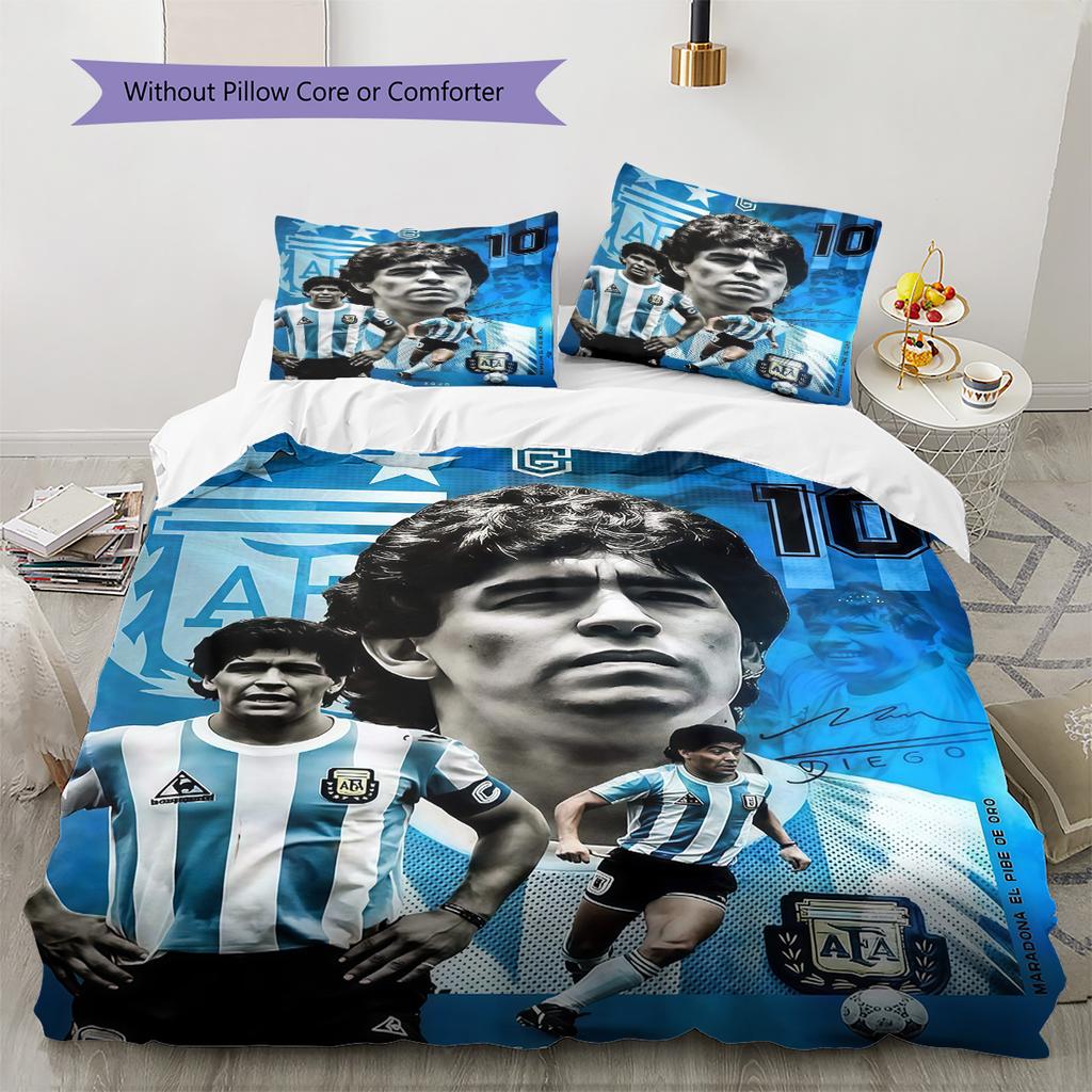 SSC Napoli Pattern Bedding Quilt Set Quilt Cover Pillowcase Home Decoration Birthday Gift (1 * Duvet Cover + 2 * Pillowcase, Without Core)