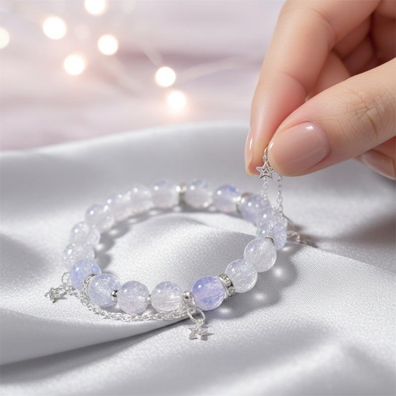 Crystal Beaded Starry Sky Bracelet for Women Trendy Pentagram Stylish and Charming Accessory For Date or Party