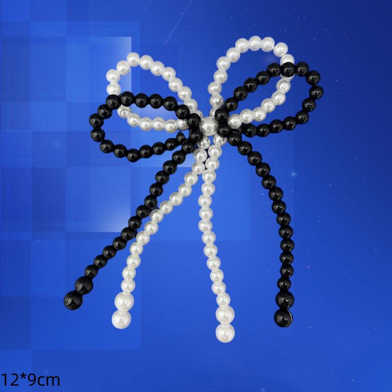 Bow Tassel Pearl Earrings - Elegant Shoelace Design for Women